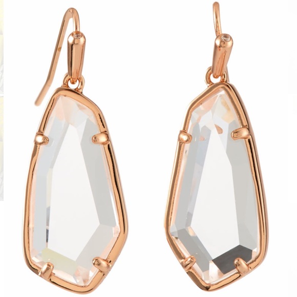 Kendra Scott Jewelry - Kendra Scott Glass Earrings in Rose Gold Plate